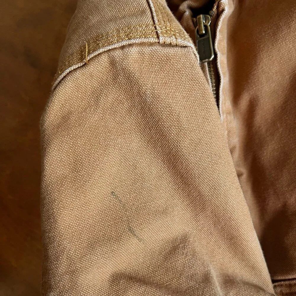 Carhartt tan canvas jacket S 7-8